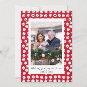 Holiday Jingle Bells Photo Flat Holiday Card