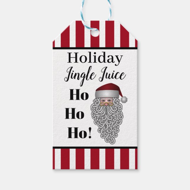 Holiday Jingle Juice Personalized Gift Tags (Front)