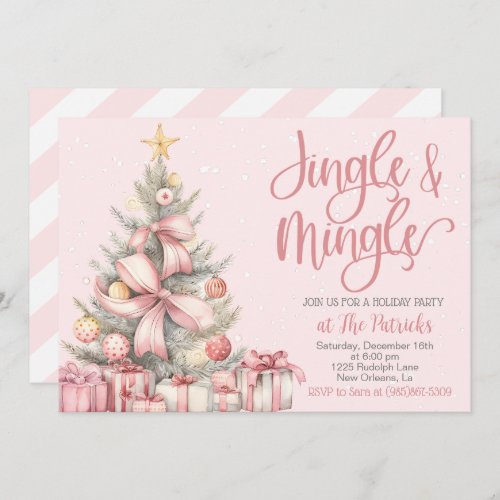 Holiday Jingle  Mingle Party Invitation