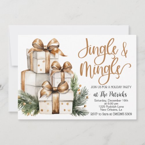 Holiday Jingle  Mingle Party Invitation
