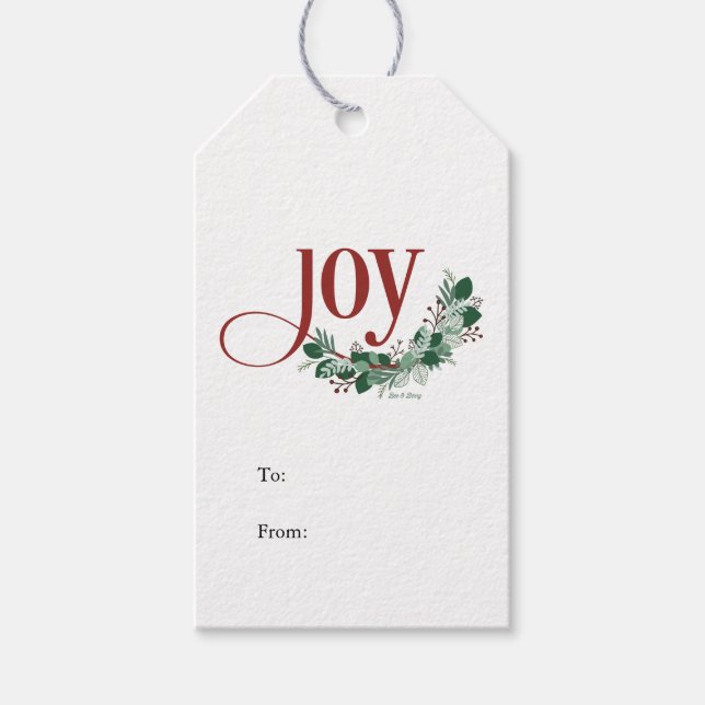 Holiday Joy Gift Tag (Front)