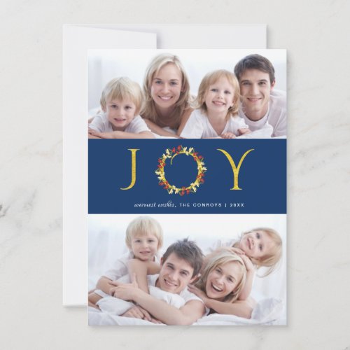 Holiday Joy Gold Faux Foil 2_Photo Greeting