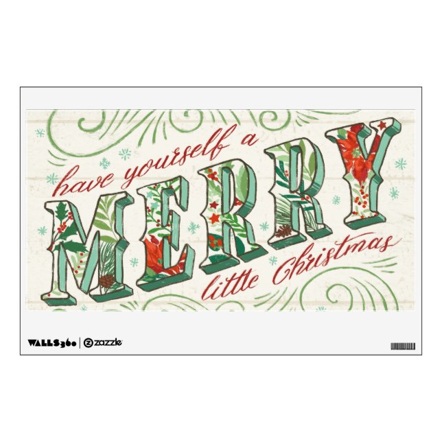 Holiday Joy | Merry Little Christmas Wall Decal (Front)
