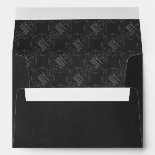 HOLIDAY JOY ORNAMENT CHALKBOARD PLAIN ENVELOPE