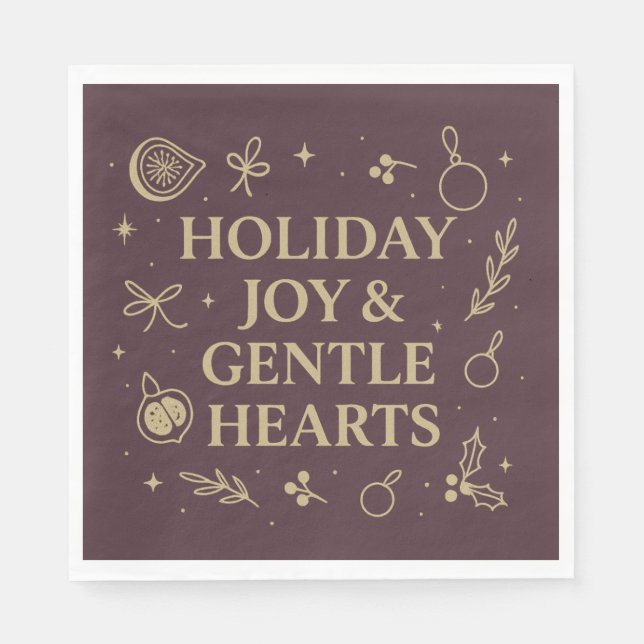 Holiday Joy Paper Napkin (Front)