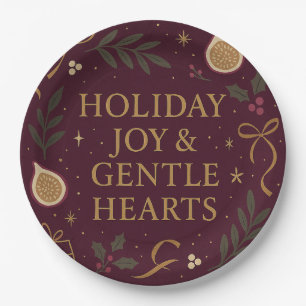 Holiday Joy Paper Plate