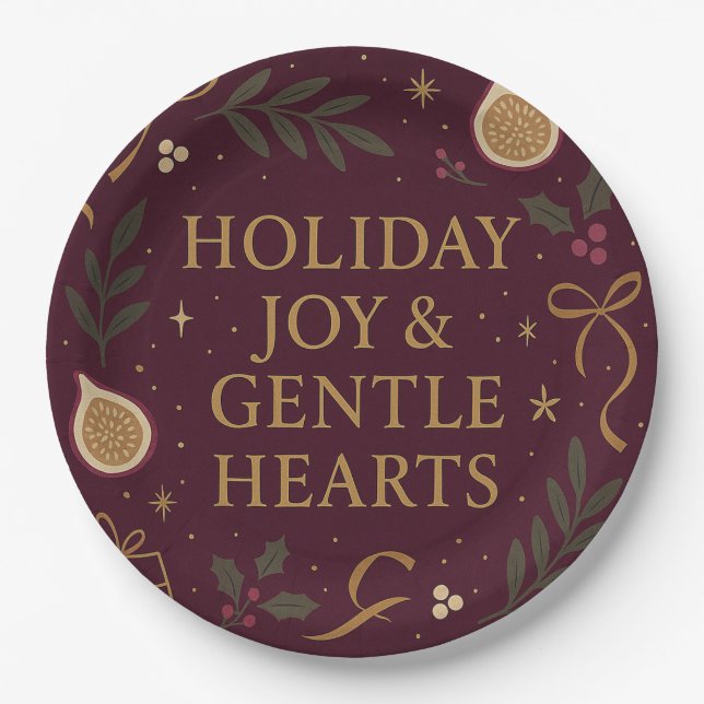Holiday Joy Paper Plate (Front)