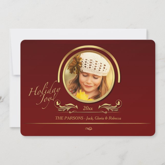 Holiday Joy Photo Card (Front)