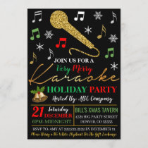 Holiday Karaoke Party Invitation