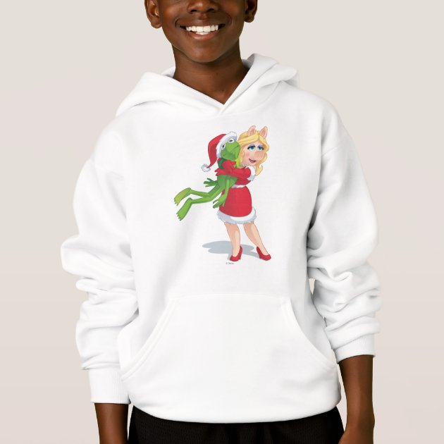 Holiday Kermit and Miss Piggy Hoodie | Zazzle