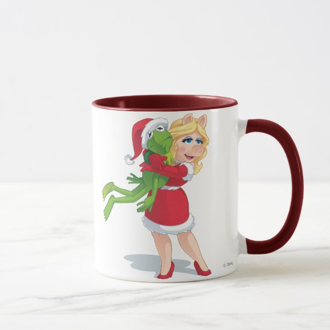 Holiday Kermit and Miss Piggy Mug (Right)
