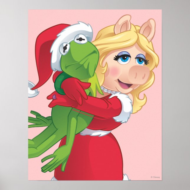 Holiday Kermit and Miss Piggy Poster (Front)