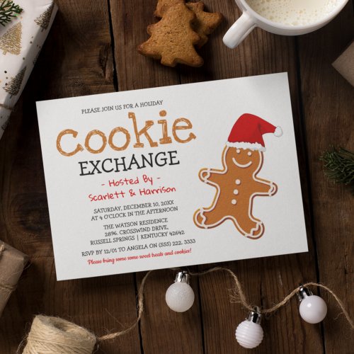 Holiday Kids Cookie Exchange  Christmas Invitation
