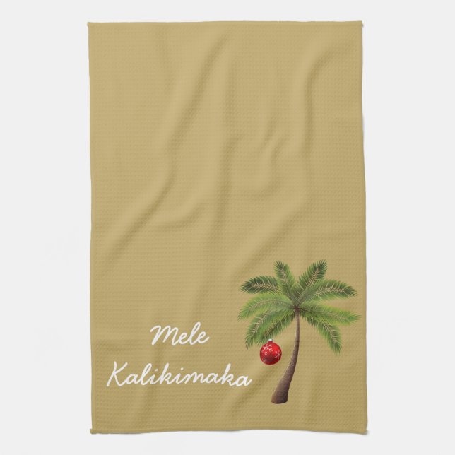Holiday Kitchen Towel-Mele Kalikimaka Kitchen Towel (Vertical)