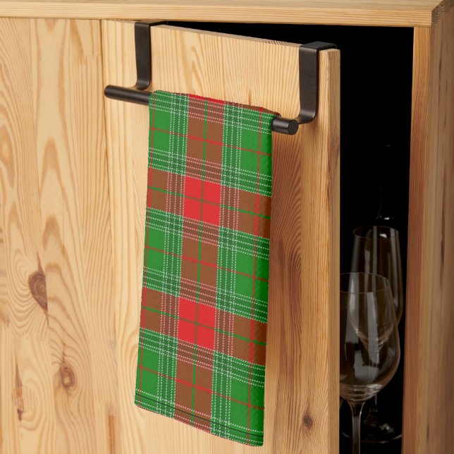 Holiday Kitchen Towel-Plaid Kitchen Towel (Thirds Fold)