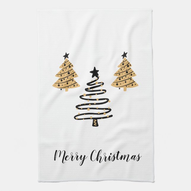 Holiday Kitchen Towel-Trees Towel (Vertical)