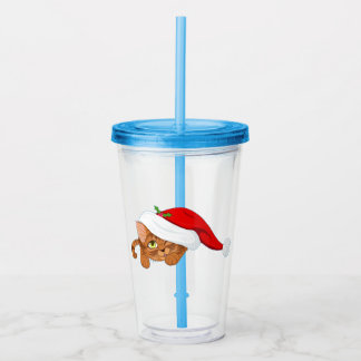 Holiday Kitten Acrylic Tumbler