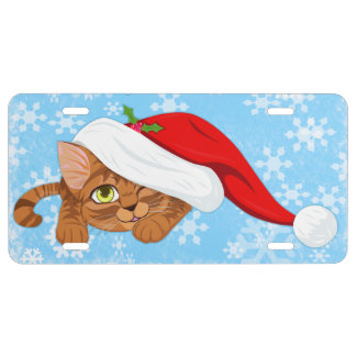 Holiday Kitten License Plate