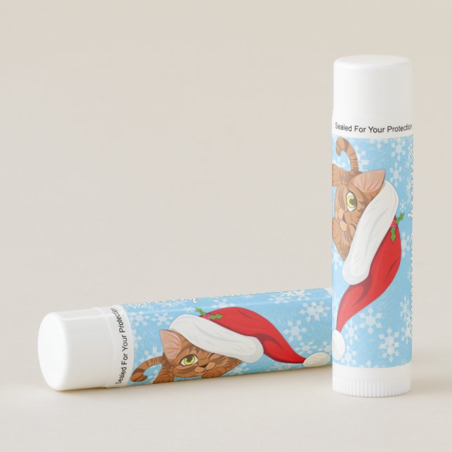 Holiday Kitten Lip Balm (Front)