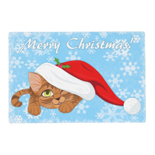 Holiday Kitten Placemat