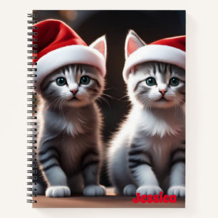 Holiday Kitten Spiral Notebook