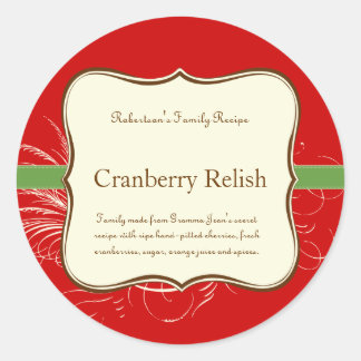 Holiday Label or Place Setting Sticker