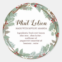 Holiday Labels for Lotions and Salves