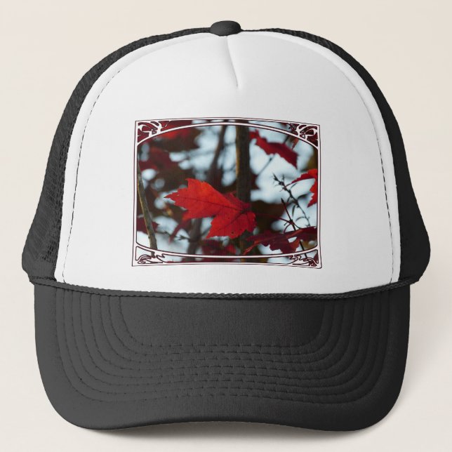 Holiday Leaves Trucker Hat (Front)