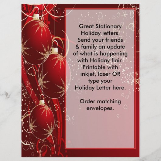 Holiday Letter Christmas to friends & family (Front)