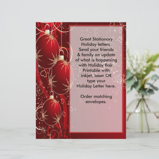 Holiday Letter Christmas to friends & family (Standing Front)