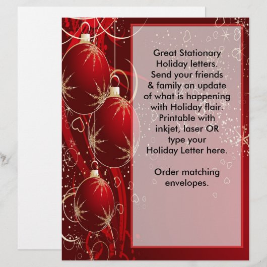 Holiday Letter Christmas to friends & family (Front/Back)