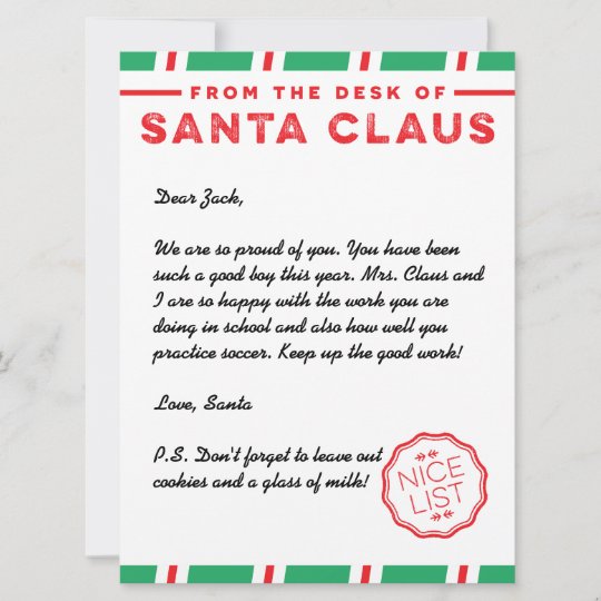 free letters from santa 2018