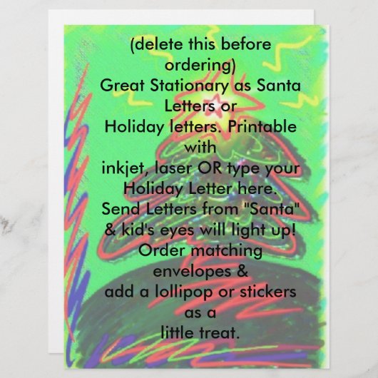 Holiday Letterhead Letter Christmas (Front/Back)