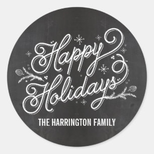 Holiday Lettering Gift Tag Sticker /Envelope Seal