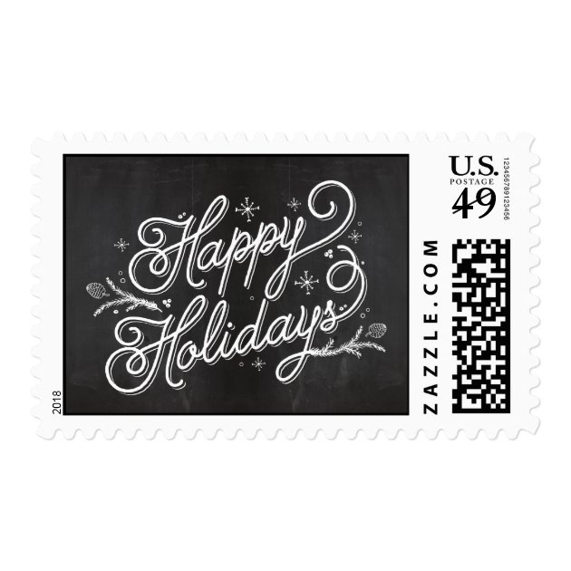 Holiday Lettering Holiday  Postage