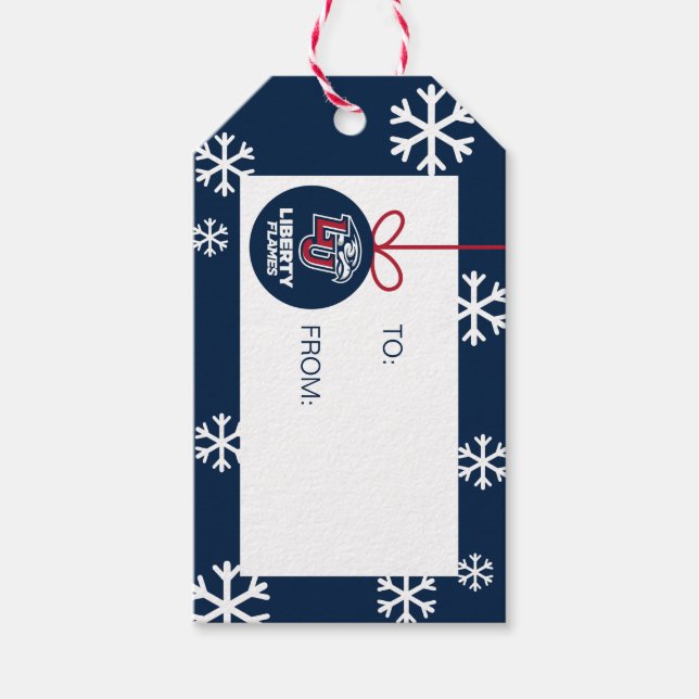 Holiday | Liberty Flames Letters Gift Tags (Front)