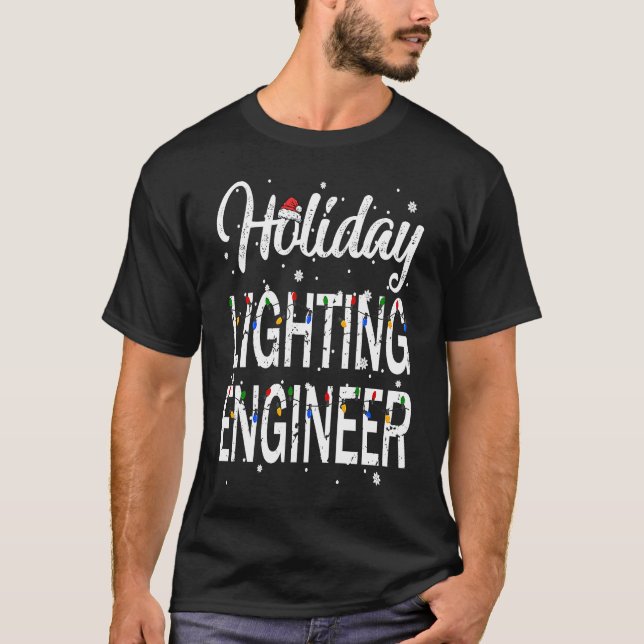 Holiday Lighting Engineer Christmas Light Costume T-Shirt (Front)