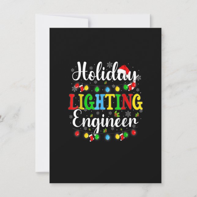 Holiday Lighting Engineer Christmas Light Mens Invitation (Front)
