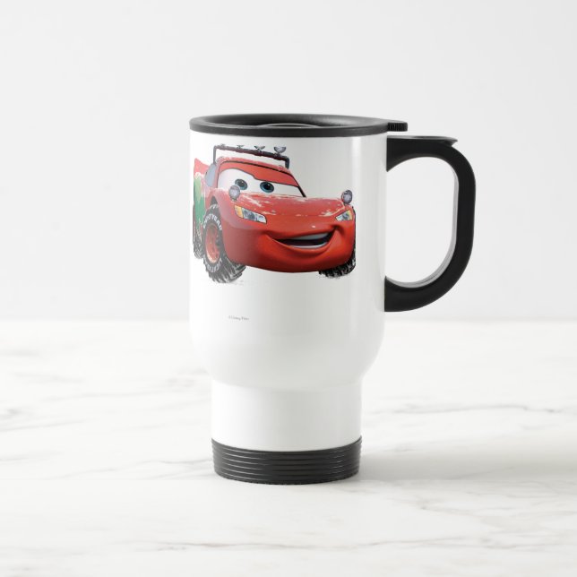 Holiday Lightning McQueen Travel Mug (Right)