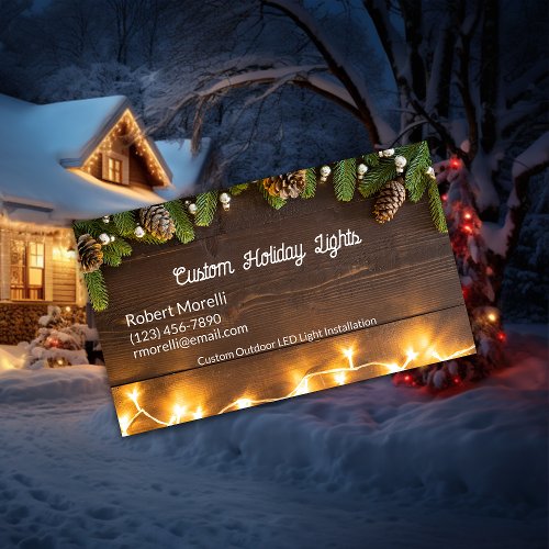 Holiday Lights and Decoration Installation Business Card