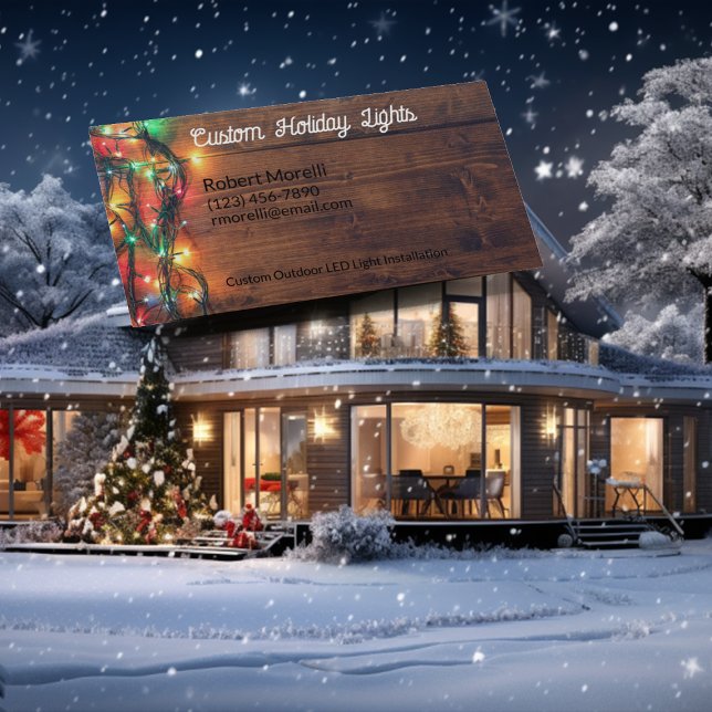 Holiday Lights and Decoration Installation Business Card (Creator Uploaded)