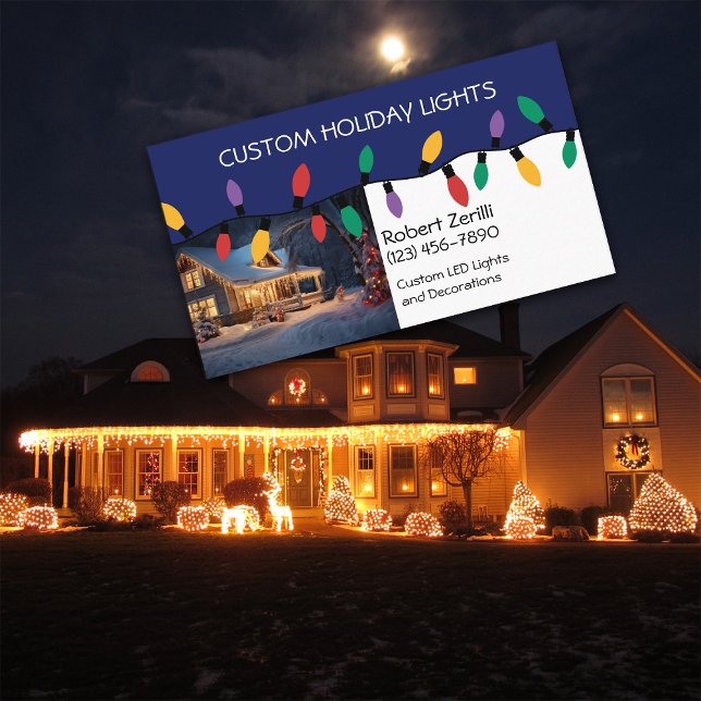 Holiday Lights and Decoration Installation Business Card (Creator Uploaded)