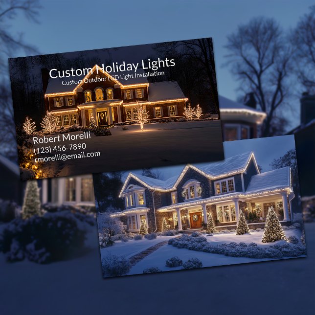 Holiday Lights and Decoration Installation Business Card (Creator Uploaded)
