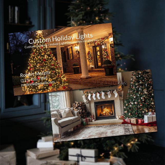 Holiday Lights and Decoration Installation Business Card (Creator Uploaded)