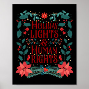 Holiday Lights And Human Rights Poster