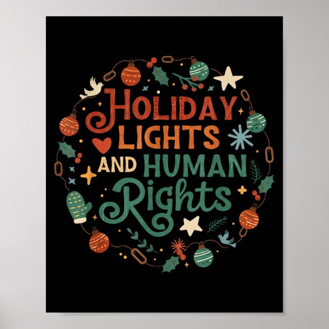 Holiday Lights And Human Rights  Poster (Front)