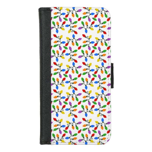 Holiday Lights iPhone Wallet Case (Front)