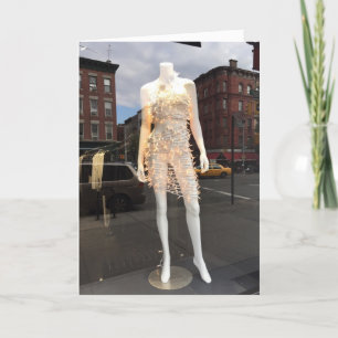 Holiday Lights NYC Christmas Window Mannequin Card