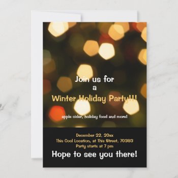 Holiday Lights Party Invitation by RossiCards at Zazzle