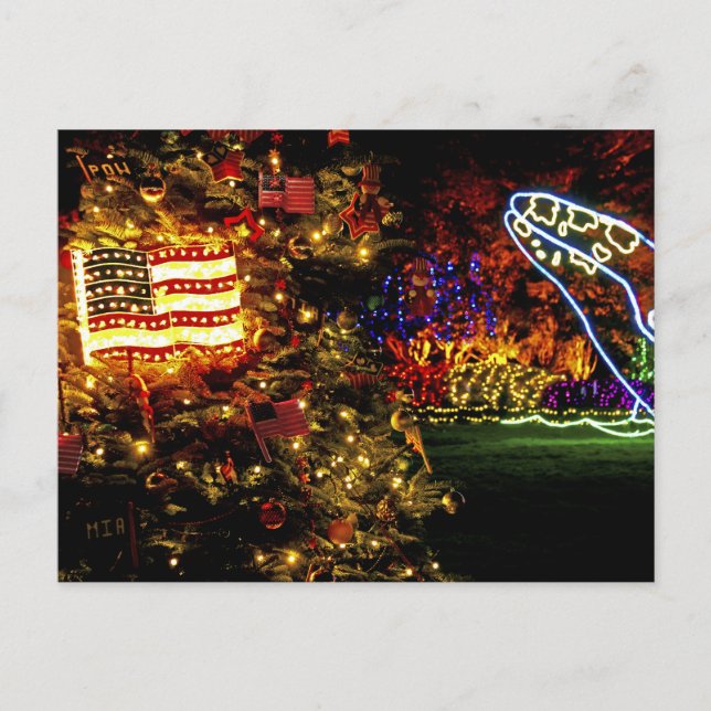Holiday Lights - Shore Acres State Park, Oregon Postcard (Front)